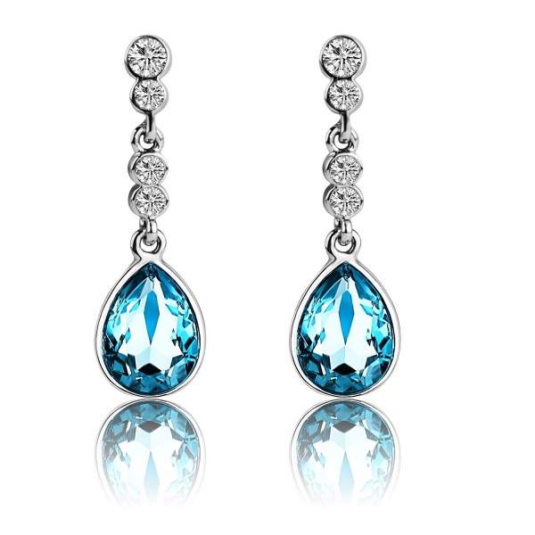 Pealrich Earrings Swarovski Elements Valentines - Blue - CA1840QWACA