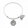 Wind and Fire Paw Print Charm Bracelet in Silvertone - CP11IVJY7AR