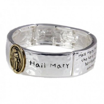 4031519 Hail Mary Prayer Stretch Bracelet Full of Grace Mother of God - CZ11M4NGBQP