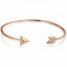 Bling Jewelry Rose Gold Plated Silver Adjustable Arrow Stackable Bangle - CH128B6KQ2D