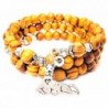 Sitting Great Dane Wrap Around Wood Bracelet - C412IV40KIP