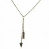 Lux Accessories Boho Burnished Gold Arrow and Spike Lariat Sexy-Y Necklace - CQ12MS3BRXR