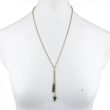 Lux Accessories Burnished Lariat Necklace