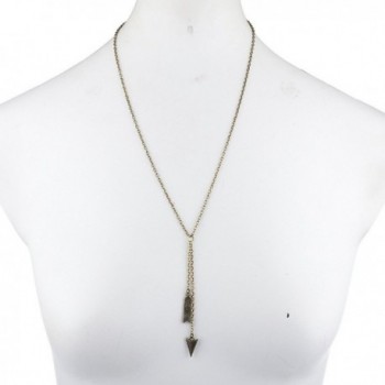 Lux Accessories Burnished Lariat Necklace