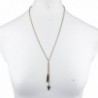Lux Accessories Burnished Lariat Necklace
