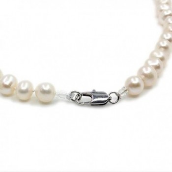 SWHITE Freshwater Cultured Pearl Necklace White High-Luster AAA Quality 8.0mm - CQ12FIJPPX1