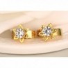 Womens Stainless Diamond Solitaire Earrings in Women's Hoop Earrings