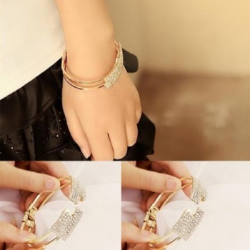 Lisingtool Elegant Wristband Bracelet Crystal in Women's Strand Bracelets