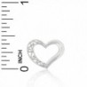 White Small Floating Heart Charm in Women's Pendants