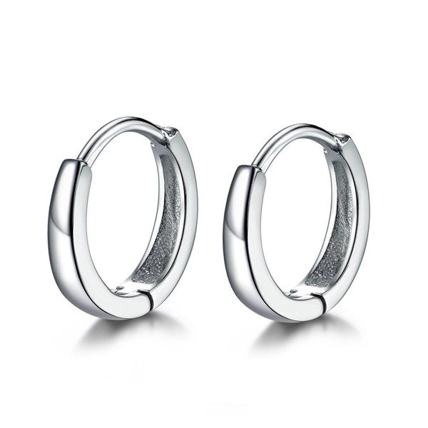 MASOP Hypoallergenic 13mm Tiny Small Hoop Earrings for Cartilage Women Girls 925 Sterling Silver - CN17YLTZ9QU