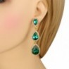 EleQueen Gold tone Austrian Teardrop Earrings in Women's Drop & Dangle Earrings