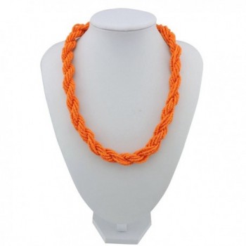 Fashion Statement Collar Necklace NK 10408 orange