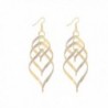 Injoy Jewelry Women's Classic Linear Loops Design Dangle Earrings - Gold Plated - CG17YSK0CIS