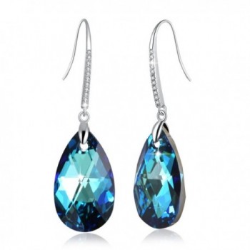 PLATO Birthstone Earrings Swarovski Crystals in Women's Drop & Dangle Earrings