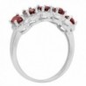 Sterling Silver Garnet Diamond Engagement in Women's Wedding & Engagement Rings