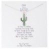 My Very Best Succulent Cactus Plant Necklace - silver plated brass - CZ187IKSA79