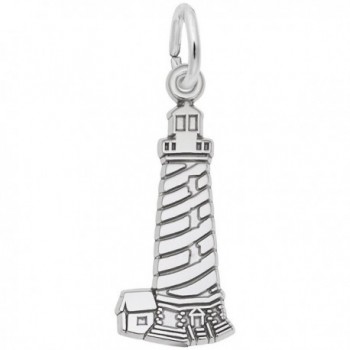 Cape Hatteras-Nc Lighthouse Charm- Charms for Bracelets and Necklaces - CV115J7IH47