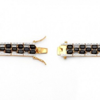 Midnight Genuine Sapphire Gold Plated Bracelet