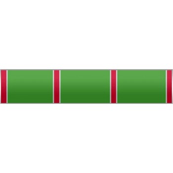 Green with Red stripes and Silver trim Citation Bar Lapel Pin - CH11EIMO4DH