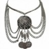 Indian Bohemian Exotic Gypsy Fashion Belly Dance Adjustable Anklet (Silver Tone) - CI11O43K8GR