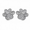 Sparkling Crystal Kitten Animal Earrings - Silver Tone - CI119DJRNYH