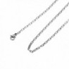 HooAMI Stainless Steel Cable Box Chain Necklace Sliver Tone (20" - 24" Available) - stainless steel-2mm - CP12BB05TY1