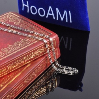 HooAMI Stainless Steel Necklace Sliver in Women's Chain Necklaces