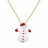 Lux Accessories Frosty The Snowman Xmas Christmas Pendant Necklace - C711WWOIZ29