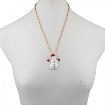 Lux Accessories Snowman Christmas Necklace