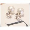 Earrings - Peal Earring-white flowers earring-Double sided earring - CJ12ECT72JX