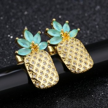 LOHOME Fashion Earrings Pineapple Rhinestone