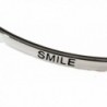 Inspirational Smile Engraved Stainless Bracelet