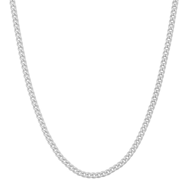 Sterling Silver 1.3mm Baby Curb Chain (16- 18- 20- 22- 24 or 30 inch) - C81162A9LY9