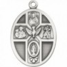 Antique Silver Plated Spirit Keychain inches