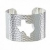 PammyJ State of Texas Silvertone Hammered Wide Cuff Bracelet - CW12EF7BEP5
