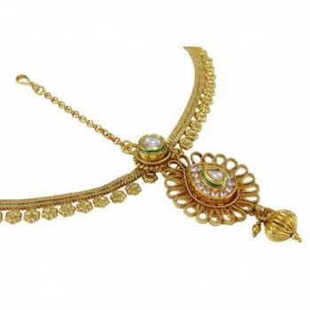 Banithani Traditional Goldtone Forehead Jewelry in Women's Jewelry Sets