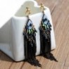 CNCbetter Women Fashion Charms Black Crystal Charms Long Dangle Tassel Screw Back Clip On Earring - C11217B0HMX