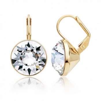 MYJS Bella Statement Earrings Clear Swarovski Crystal Gold Plated - CZ12BBWQ8HB
