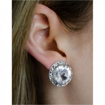 PammyJ Clear Crystal Framed Earrings