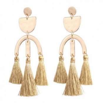 Boderier Tassel Drop Earrings Fashion Geometric Creative U-shaped Dangle Earrings for Women Girls - Gold C - C418790DOGA