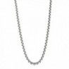 Unisex Solid Sterling Silver Rhodium Plated 2.5 mm Round Box Chain Necklace - CM11MCB3AWB