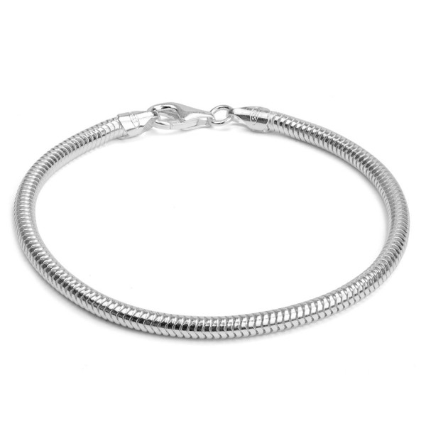 Sterling Silver Italian 3mm Snake Chain 8 Inches - CY123F9RTHV