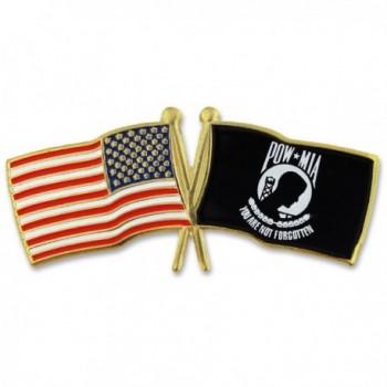 PinMart's USA and POW Crossed Flags Lapel Pin - CF11UU5UNNV
