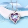 EleQueen Silver tone Necklace Swarovski Crystals in Women's Pendants