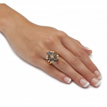 Gold plated Marquise Floral Swarovski Elements in Women's Statement Rings