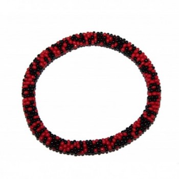 Crochet Bracelet Glass Seed Bead Bracelet Roll on Bracelet Nepal Bracelet - CQ12C1WUW59