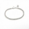 Silverly Womens .925 Sterling Silver Rolo 4 mm Chain Link Bracelet- 17 cm - CR11OIYJ10V