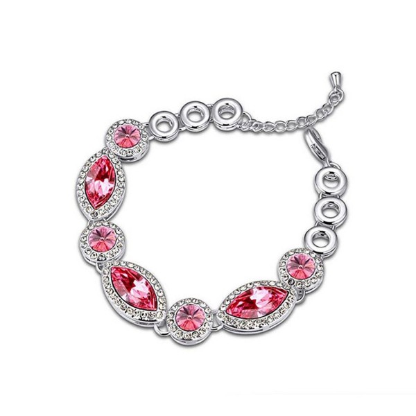 Swarovski Elements Crystal Bracelet Jewelry Bangle for Valentine's Day Girlfriend Bracelet - Red - CG126S2OPH9