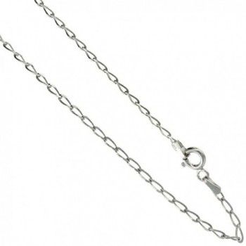 Sterling Silver Long Link Curb Chain Necklaces & Bracelets 2mm Nickel free Italy- 18 inch - C7118J9TOFN
