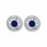 Silver Plated Cabouchon Star Clip-on Earrings with Blue Stone - CN12DVWARMZ